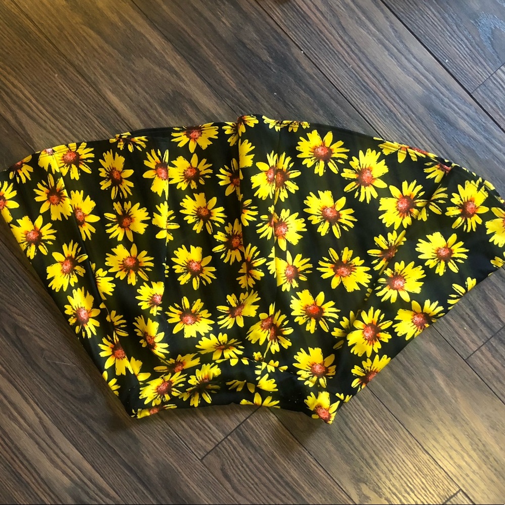 Sunflower skater skirt with flare.